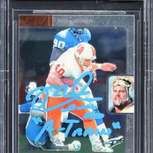 Bucs Mike Alstott "A-Train" Signed 1996 SP #126 Rookie Card Auto 10! BAS Slab 2