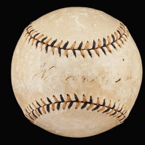 President Woodrow Wilson Single Signed 1917 National League Baseball PSA & JSA