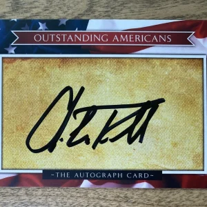 OUTSTANDING AMERICANS TRADING CARD GENERAL COLIN POWELL SIGNED AUTOGRAPH