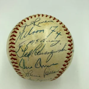 1959 Chicago White Sox AL Champs Team Signed Baseball Nellie Fox JSA COA
