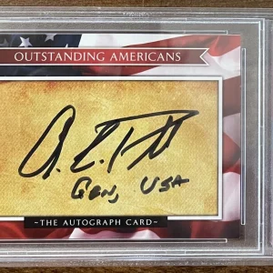 OUTSTANDING AMERICANS TRADING CARD GENERAL COLIN POWELL SIGNED AUTOGRAPH PSA DNA