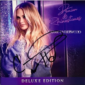 CARRIE UNDERWOOD Signed Autograph "Denim and Rhinestones" CD JSA COA