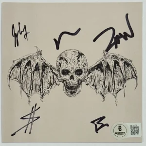 BAND SIGNED Avenged Sevenfold Life But Dream Autograph Card & CD Beckett BAS COA