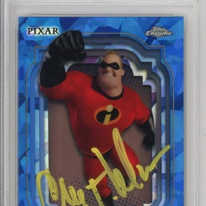 2024 DISNEY TOPPS CHROME SAPPHIRE SIGNED MR. INCREDIBLE CRAIG T NELSON PSA DNA