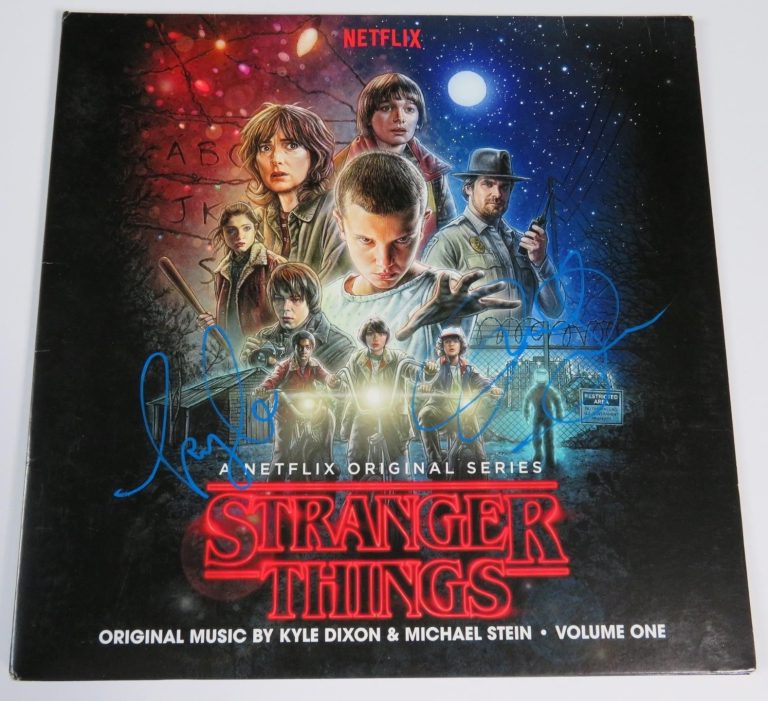 Kyle Dixon & Michael Stein STRANGER THINGS Signed Autograph Album Vinyl LP JSA