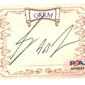 GEORGE RR MARTIN SIGNED BOOK PLATE GAME OF THRONES AUTHOR AUTOGRAPH PSA DNA COA