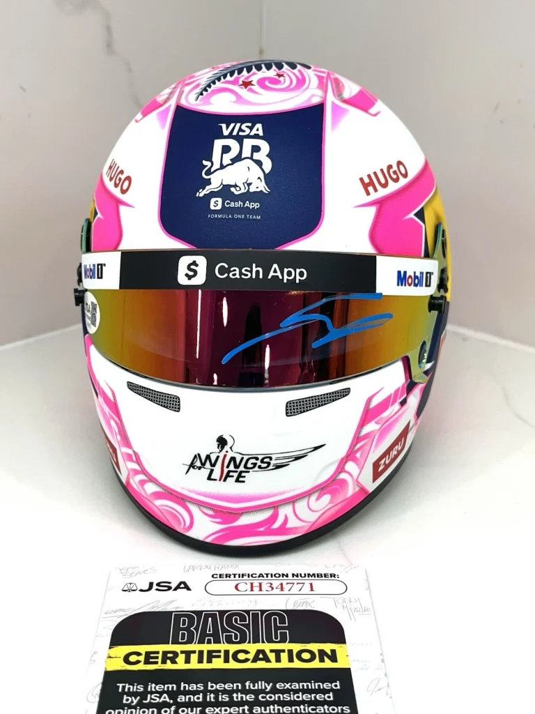 Liam Lawson Hand Signed official 1:2 Mini Helmet Redbull Formula 1 F1 JSA CERT 2