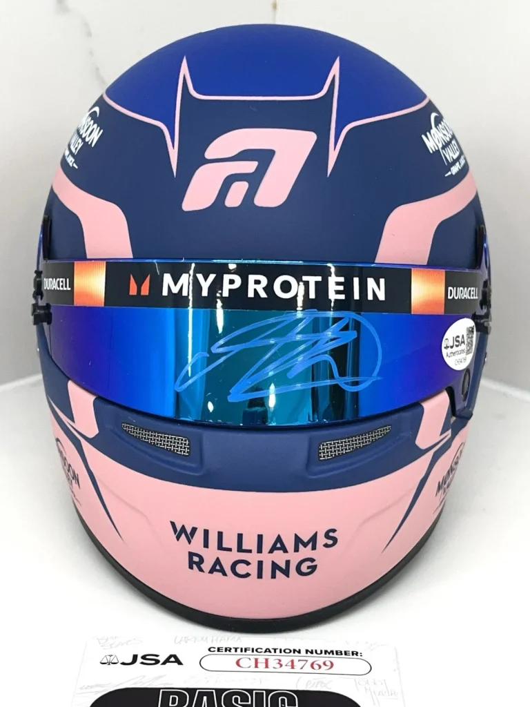 Alex Albon Signed official Williams 1:2 Mini Helmet F1 JSA CERT