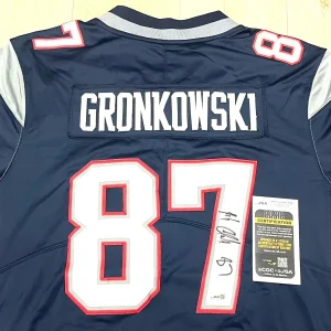 Rob Gronkowski Signed New England Patriots Jersey Gronk JSA CERT
