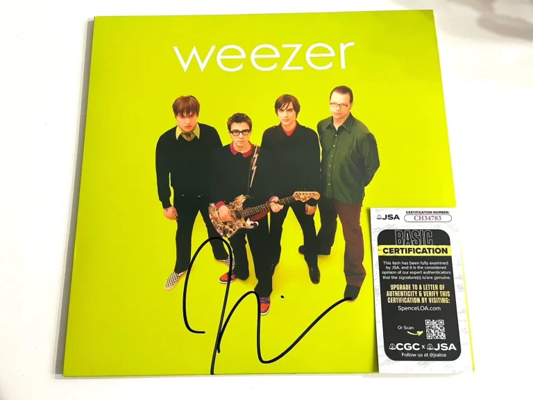 Rivers Cuomo Hand Signed (Weezer Lead Singer) Green Album Vinyl LP JSA COA