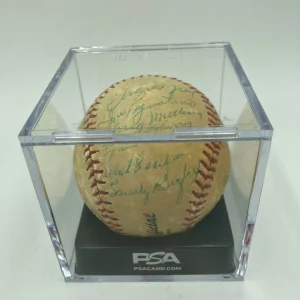 1959 Los Angeles Dodgers World Series Champs Team Signed Baseball Koufax PSA DNA
