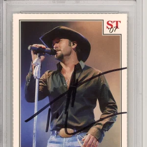 2007 Spotlight Tribute Tim McGraw Signed Trading Card PSA DNA COA Autograph Auto