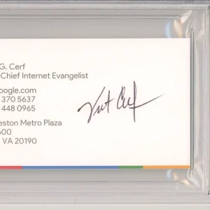 SIGNED GOOGLE CLOUD BUSINESS CARD VINTON VINT CERF SIGNED PSA DNA COA AUTOGRAPH