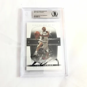 2004-05 Fleer Genuine Tony Parker Signed AUTO #83 BAS BGS Beckett Slabbed Autogr