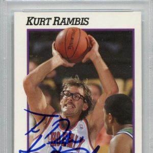1991-92 NBA Hoops #169 Kurt Rambis Signed Card Auto Grade 10 PSA Slabbed