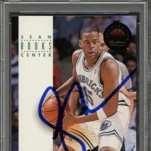 1993-94 SkyBox Premium #58 Sean Rooks Signed Card Auto PSA Slabbed