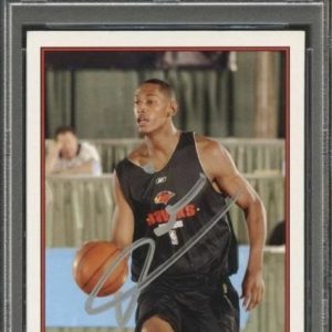 2003 NBA Topps #241 Boris Diaw-Riffiod Signed Card AUTO PSA Slabbed RC