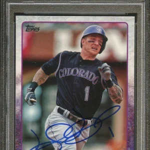 2015 Topps #492 Brandon Barnes Signed Card PSA Slabbed Auto 10 Rockies