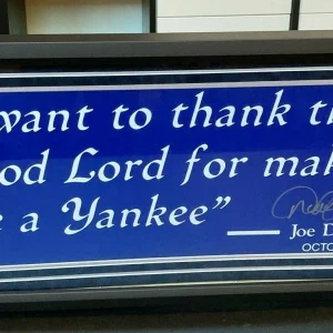 Derek Jeter "I Want To Thank The Good Lord For Making Me A Yankee" Poster COA