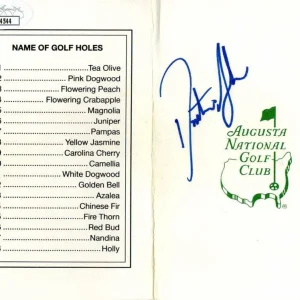 DUSTIN JOHNSON SIGNED AUTOGRAPH AUGUSTA NATIONAL SCORECARD MASTERS CHAMPION JSA