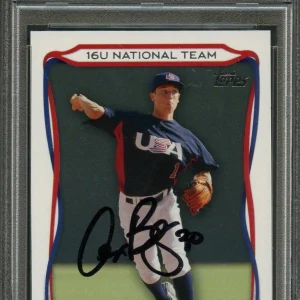 2010 Topps USA 16U #49 Alex Bregman Signed Card PSA Slabbed Auto USA