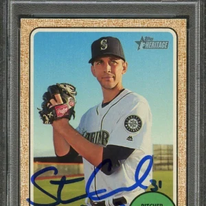 2017 Topps Heritage High Numbers #668 Steve Cishek Signed Card PSA Slabbed Auto