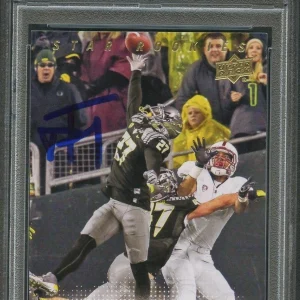 2014 Upper Deck #79 Terrance Mitchell Signed Card AUTO 10 PSA slabbed Oregon