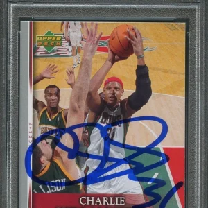 2007-08 Upper Deck First Edition #141 Charlie Villanueva Signed Card AUTO 10 PSA