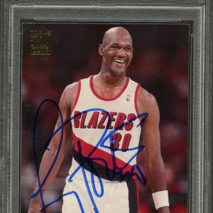 1993-94 Topps Stadium Club #219 Terry Porter Signed Card AUTO PSA Slabbed Trail