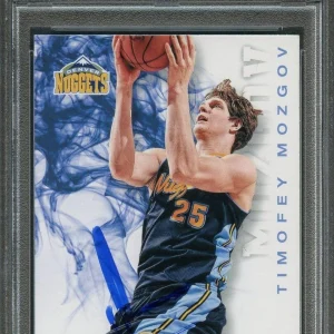 2012-13 Panini Contenders #103 Timofey Mozgov Signed AUTO PSA Slabbed Nuggets
