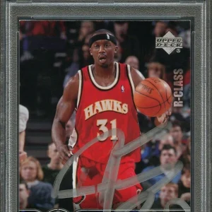 2004-05 Upper Deck R-Class #18 Jason Terry Signed Card AUTO PSA Slabbed Hawks