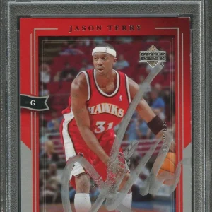2004-05 Upper Deck All-Star Lineup #1 Jason Terry Signed Card AUTO PSA Slabbed H