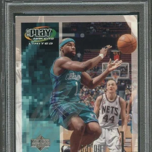2001-02 UD Playmakers Limited #8 Baron Davis Signed AUTO PSA Slabbed Hornets
