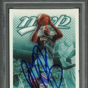 2003-04 Upper Deck MVP #112 Baron Davis Signed AUTO PSA Slabbed Hornets
