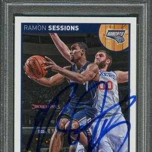 2013-14 NBA Hoops #61 Ramon Sessions Signed AUTO PSA Slabbed Bobcats
