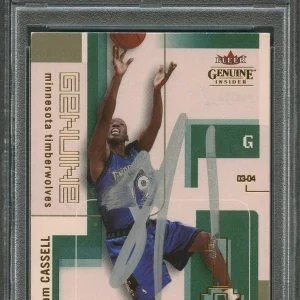 2003-04 Fleer Genuine #41 Sam Cassell Signed Card AUTO PSA Slabbed Minnesota Tim