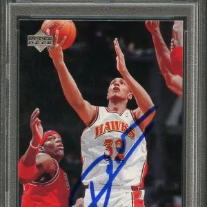 2004-05 Upper Deck #2 Boris Diaw Signed Card AUTO PSA Slabbed Hawks