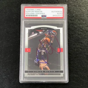 2003-04 SkyBox Limited Edition #43 Kenyon Martin Signed Card AUTO PSA Slabbed Ne
