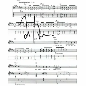 TAYLOR HAWKINS SIGNED AUTOGRAPH "LEARN TO FLY" SHEET MUSIC - FOO FIGHTERS W/ JSA