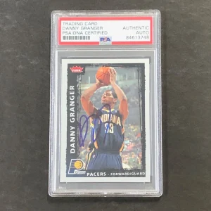 2008-09 Fleer #56 Danny Granger Signed Card AUTO PSA Slabbed Pacers