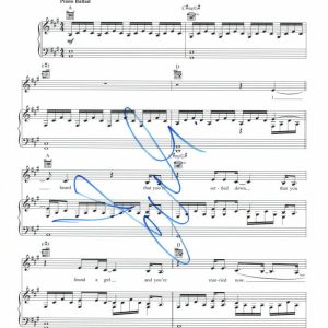 ADELE ADKINS SIGNED AUTOGRAPH SOMEONE LIKE YOU SHEET MUSIC - RARE! 19 21 JSA COA