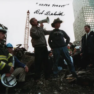 BOB BECKWITH SIGNED AUTOGRAPH 8X10 PHOTO - NEVER FORGET ICONIC W/ GEORGE W BUSH