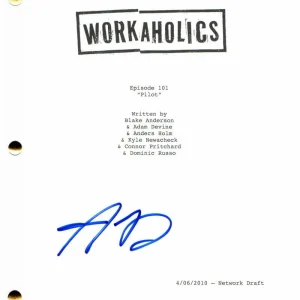 ADAM DEVINE SIGNED AUTOGRAPH WORKAHOLICS FULL PILOT SCRIPT - PITCH PERFECT STAR