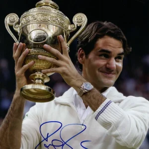 Roger Federer Signed Autograph 8x10 Photo - Wimbledon Tennis Icon w/ JSA COA