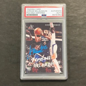 2019-20 Panini Chronicles #136 Jordan McLaughlin Signed Card AUTO PSA/DNA Slabbe