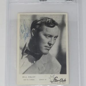 BILL HALEY & THE COMETS Signed Autograph Auto 4x6 Photo Postcard Slab BAS JSA