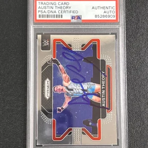 2022 Panini Prizm Contenders RAW #87 Austin Theory Signed Card AUTO PSA/DNA Slab