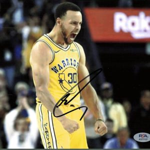 Stephen Curry Signed 8x10 Photo PSA Golden State Warriors