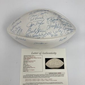 1966 Green Bay Packers Super Bowl 1 Champs Team Signed Football JSA COA
