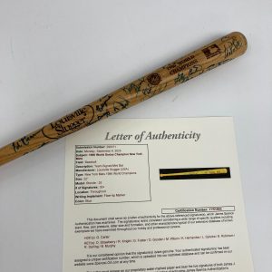 1986 New York Mets World Series Champs Team Signed Mini Bat 30+ Sigs  JSA COA